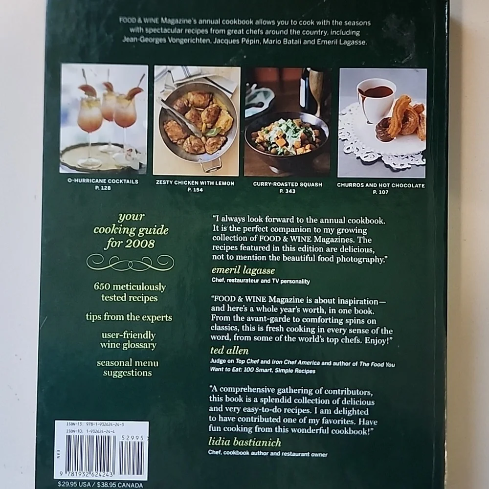 Food & Wine 2008 Annual cookbook